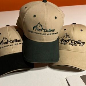 3 Otto Beige Black and‎ Green Caps Dodge Jeep Chrysler RAM Velcro  Adjust - New